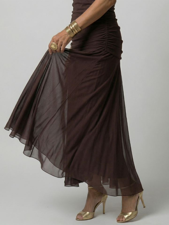 Calena™ | Μίντι Φόρεμα Off-Shoulder με Πτυχώσεις