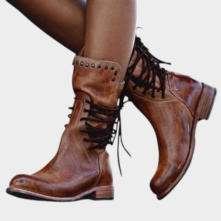 Caithlyn™ | Vintage Μπότες με Κορδόνια