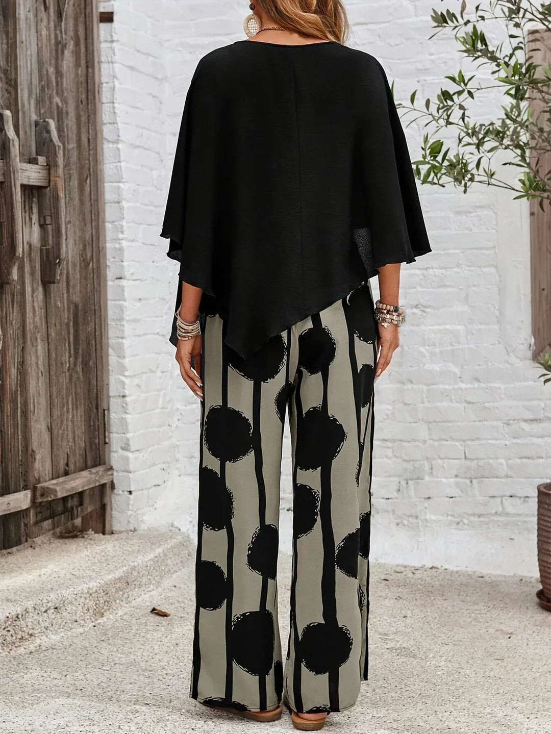 Valeriana™ | Ασύμμετρο Σετ Τοπ και Παντελόνι Boho