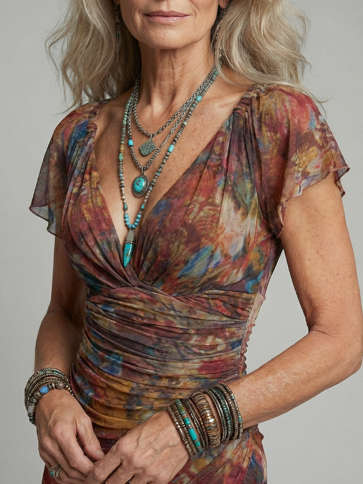 Ainhoa™ | Φόρεμα Midi Halter με Ασύμμετρο Σακάκι και Πλευρική Άνοιξη