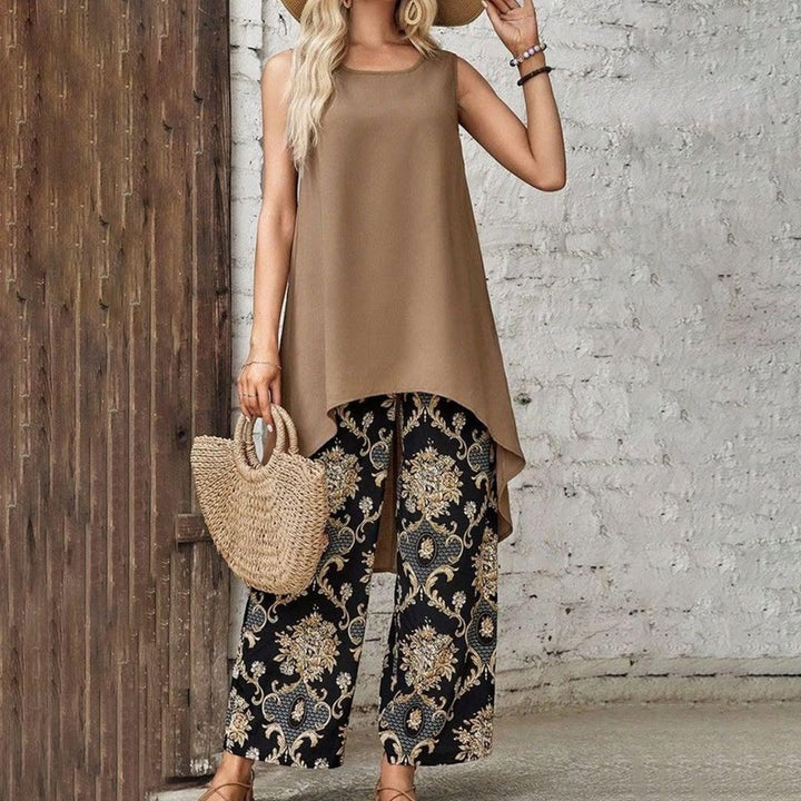 Tránsito™ | Σετ Boho Τοπ και Φαρδύ Παντελόνι