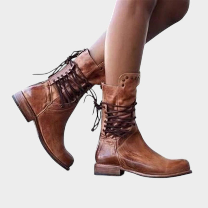 Caithlyn™ | Vintage Μπότες με Κορδόνια