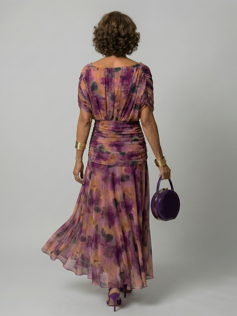Calena™ | Μίντι Φόρεμα Off-Shoulder με Πτυχώσεις