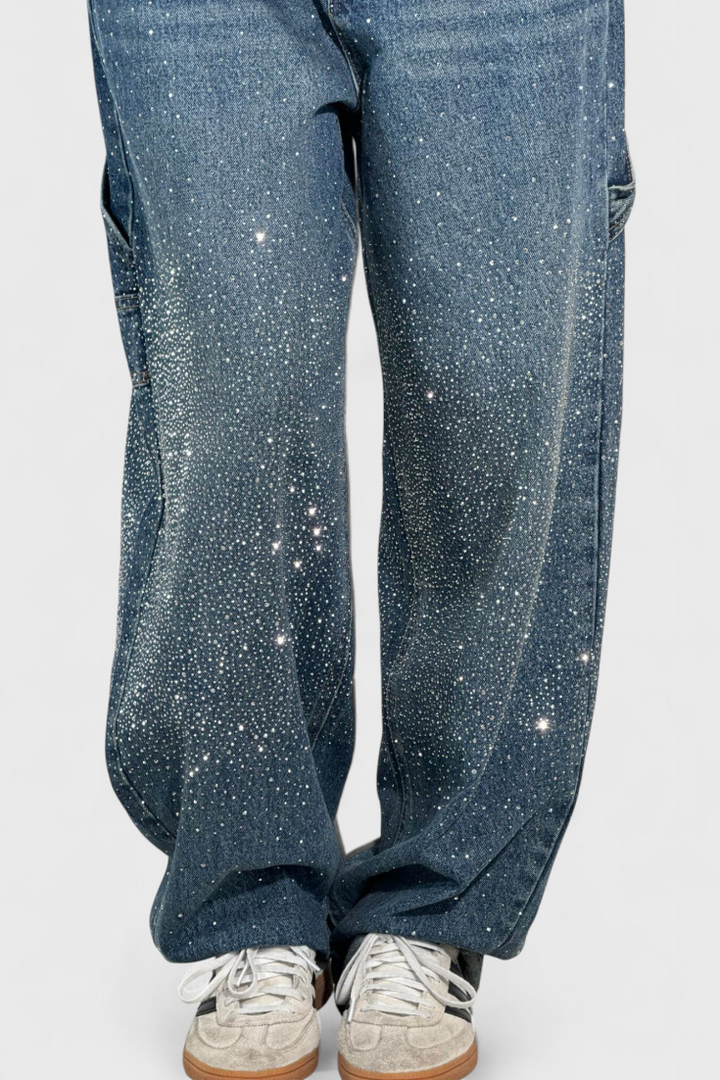 Δεκάδες Jeans Cargo Balloon με Λάμψη και Εφαρμογές από Πέτρες
