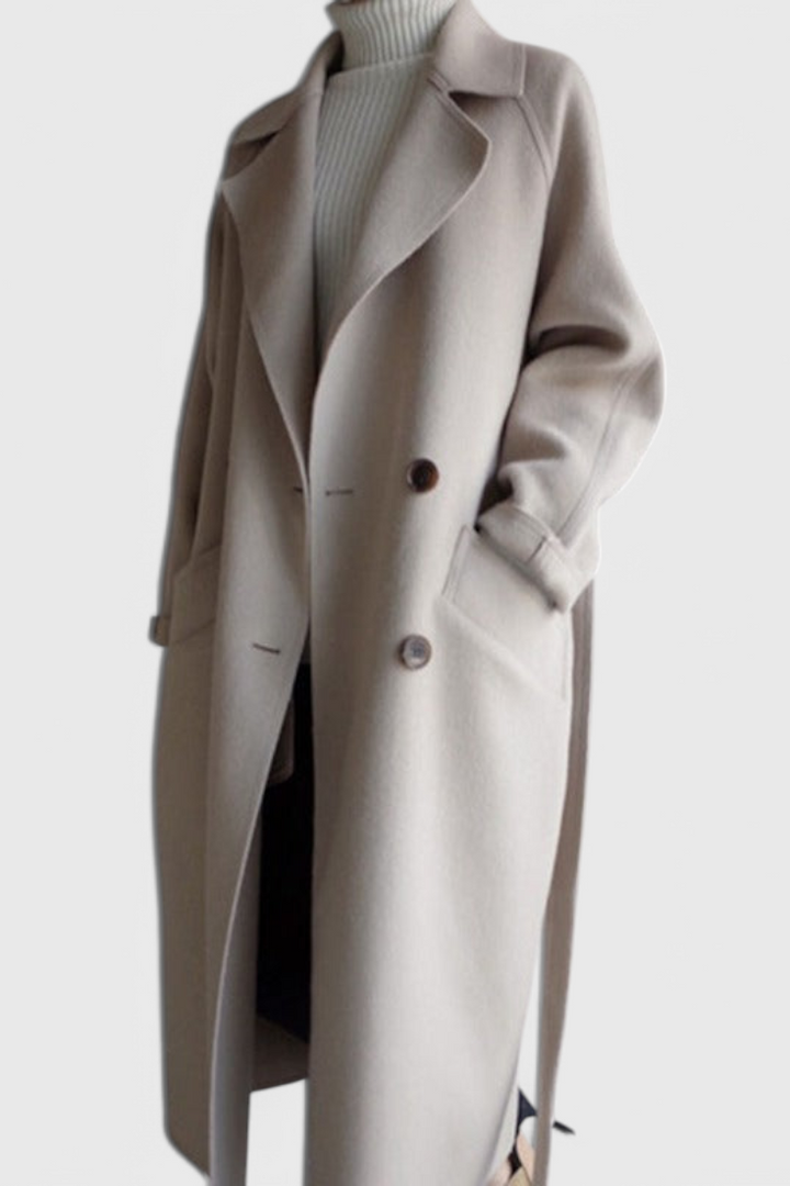 Clara™  | Μακρύ Παλτό από Μίγμα Μαλλιού