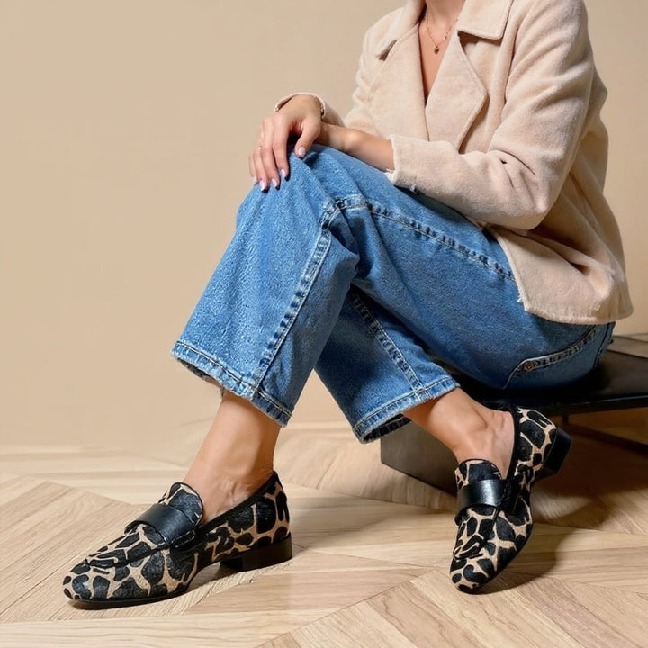 Leonie™ | Γυναικεία μοκασίνια με animal print