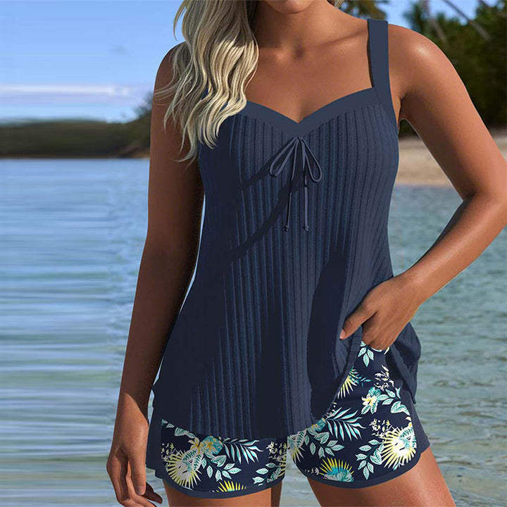 Rocío™ | Ριγέ tankini με μπικίνι δύο κομματιών