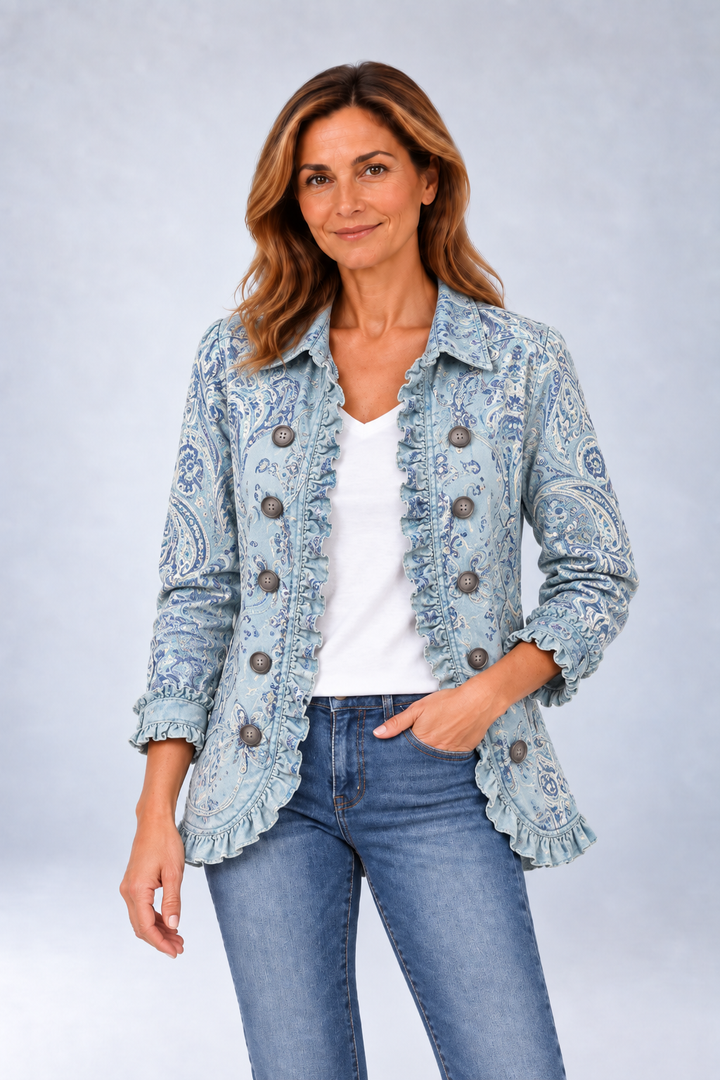 Remedies | Vintage Cashmere Jacket with Ruffles