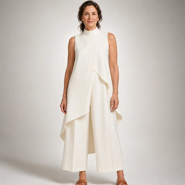 Filomena™ | Ασύμμετρο Δραπέτο Midi Φόρεμα