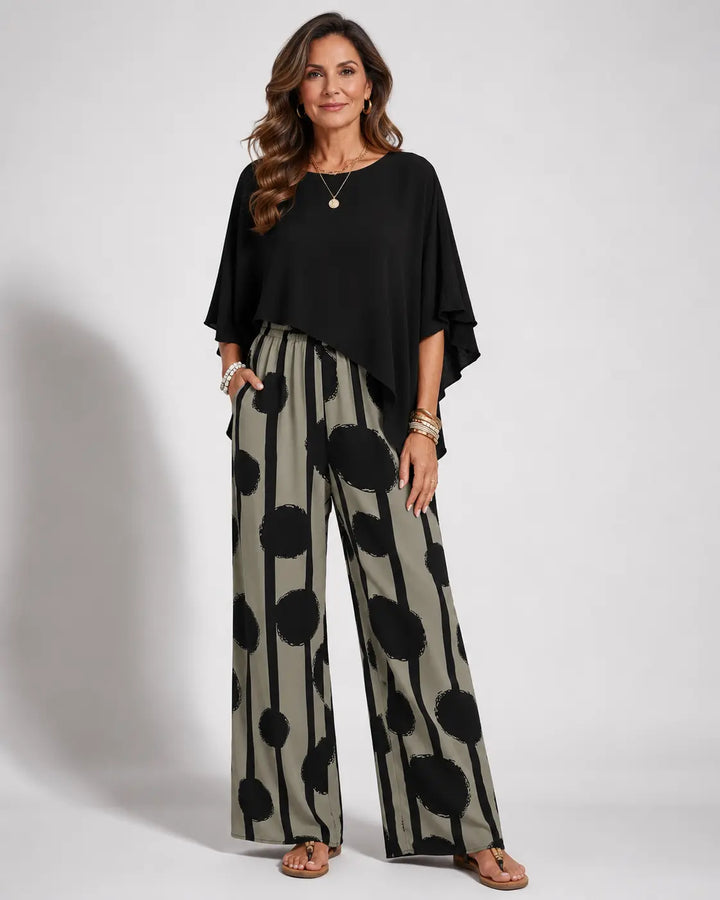 Valeriana™ | Ασύμμετρο Σετ Τοπ και Παντελόνι Boho