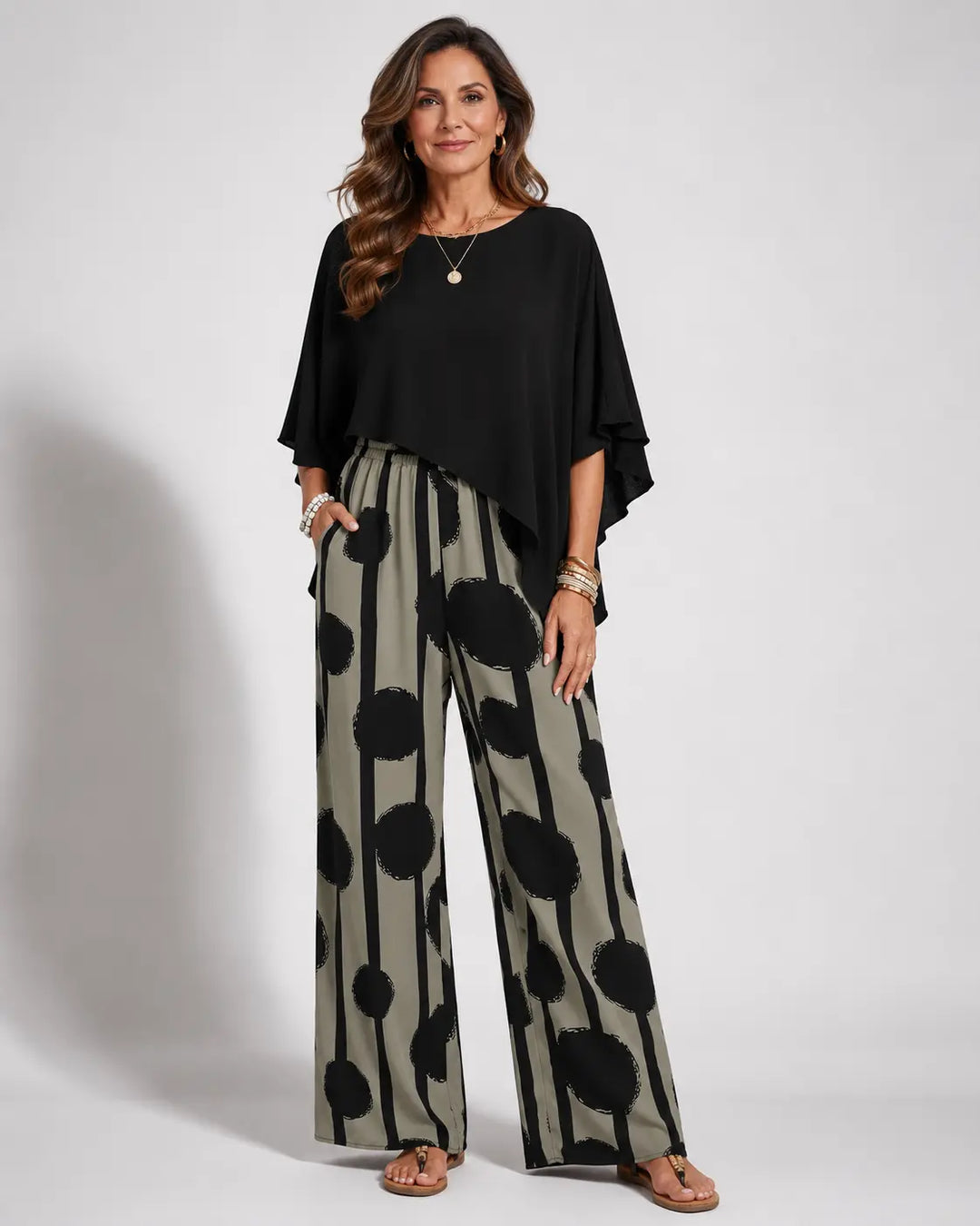 Valeriana™ | Ασύμμετρο Τοπ και Παντελόνι Boho