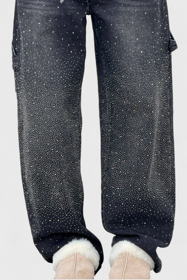 Δεκάδες Jeans Cargo Balloon με Λάμψη και Εφαρμογές από Πέτρες
