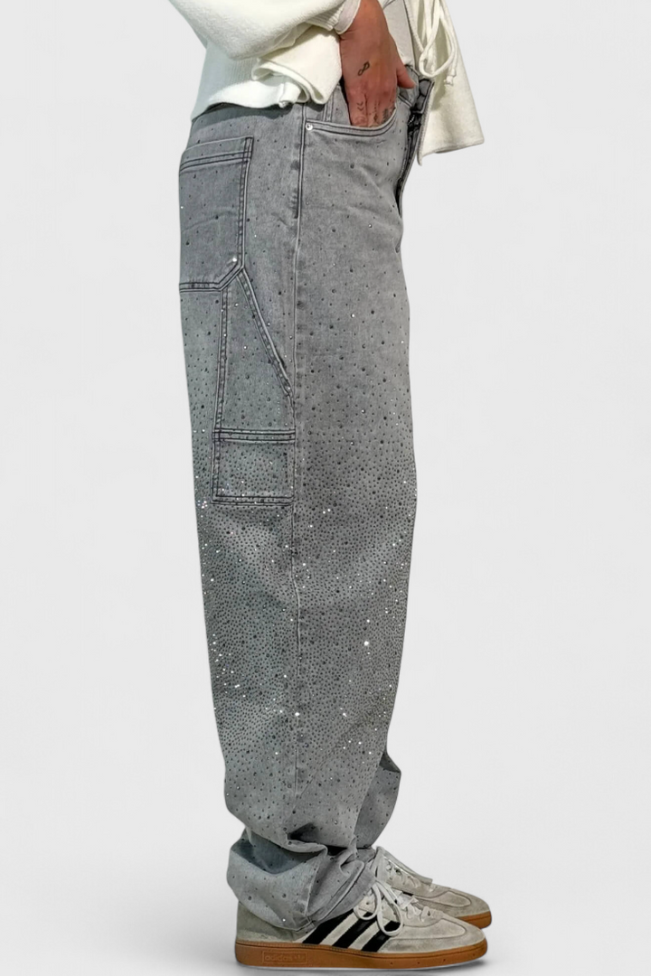 Δεκάδες Jeans Cargo Balloon με Λάμψη και Εφαρμογές από Πέτρες