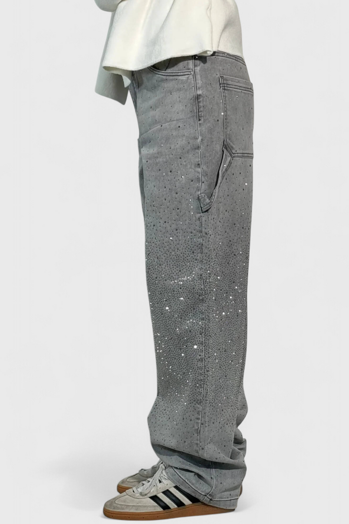 Δεκάδες Jeans Cargo Balloon με Λάμψη και Εφαρμογές από Πέτρες