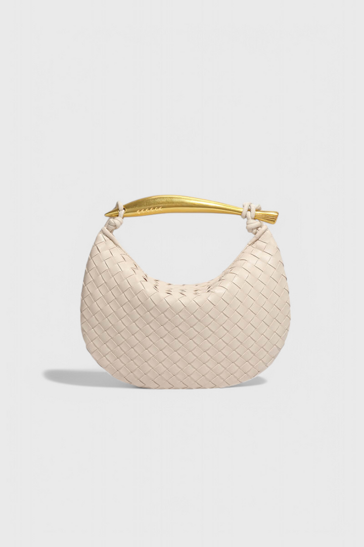 Τσάντα Gerda Woven με Χρυσή Λαβή