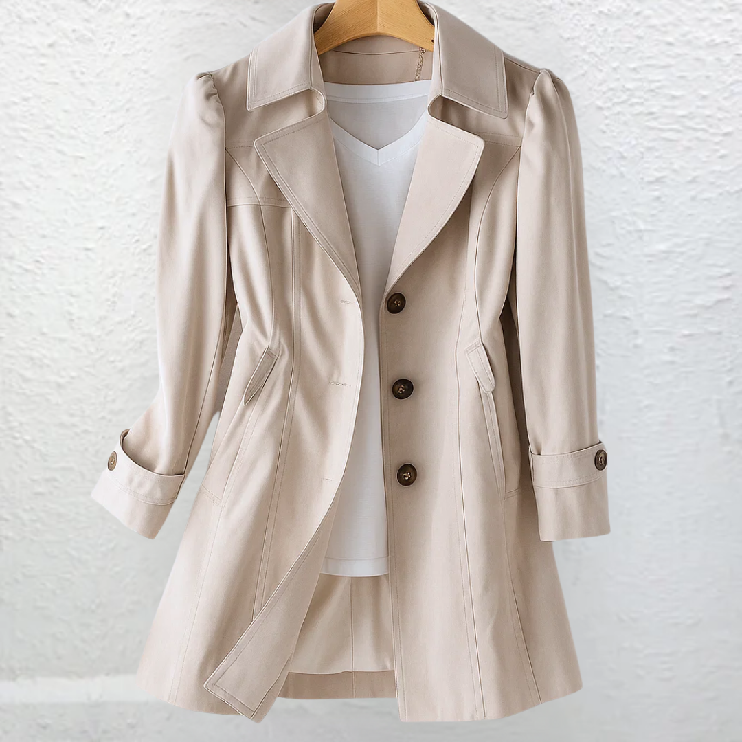 Inés™ | Vintage Elegant Παλτό με Κουμπιά