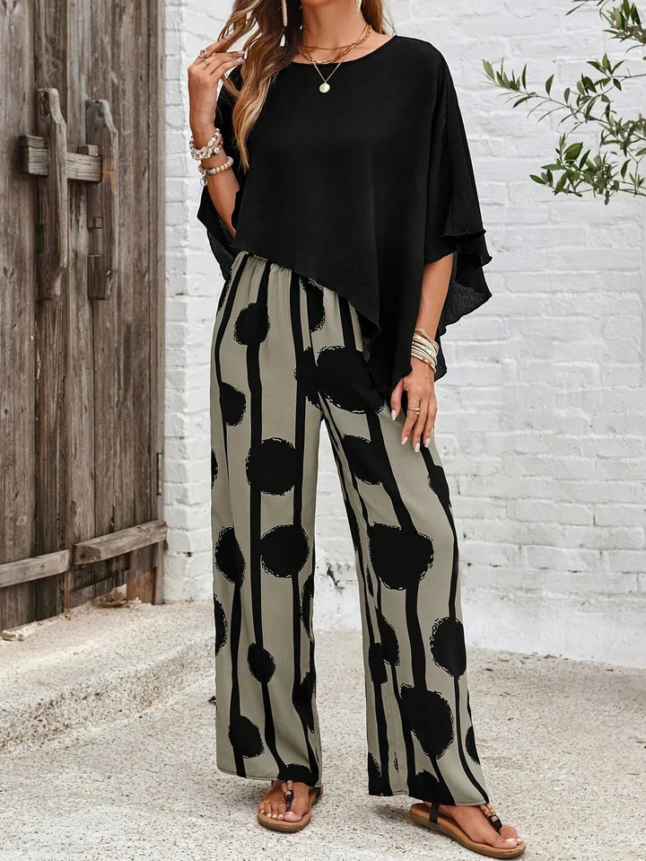 Valeriana™ | Ασύμμετρο Σετ Τοπ και Παντελόνι Boho