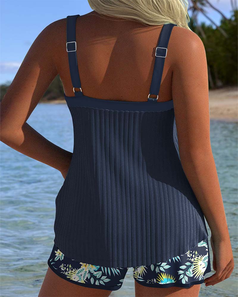 Rocío™ | Ριγέ tankini με μπικίνι δύο κομματιών