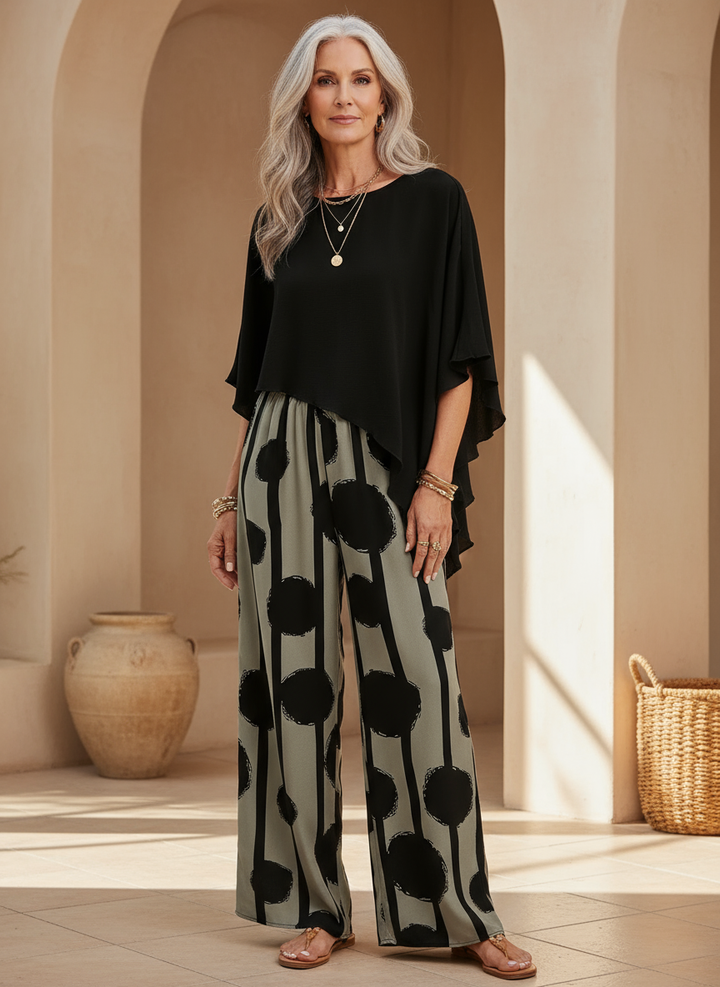 Valeriana™ | Ασύμμετρο Σετ Τοπ και Παντελόνι Boho
