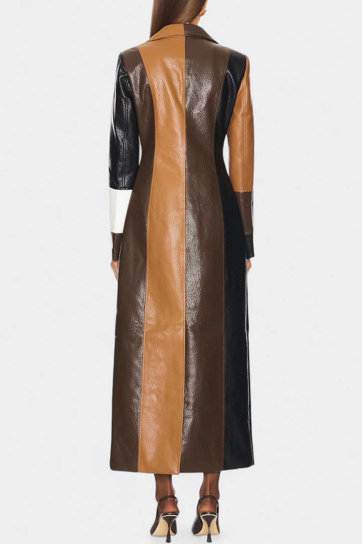 Παλτό Norelle Abrigo Trench από Δέρμα Patchwork