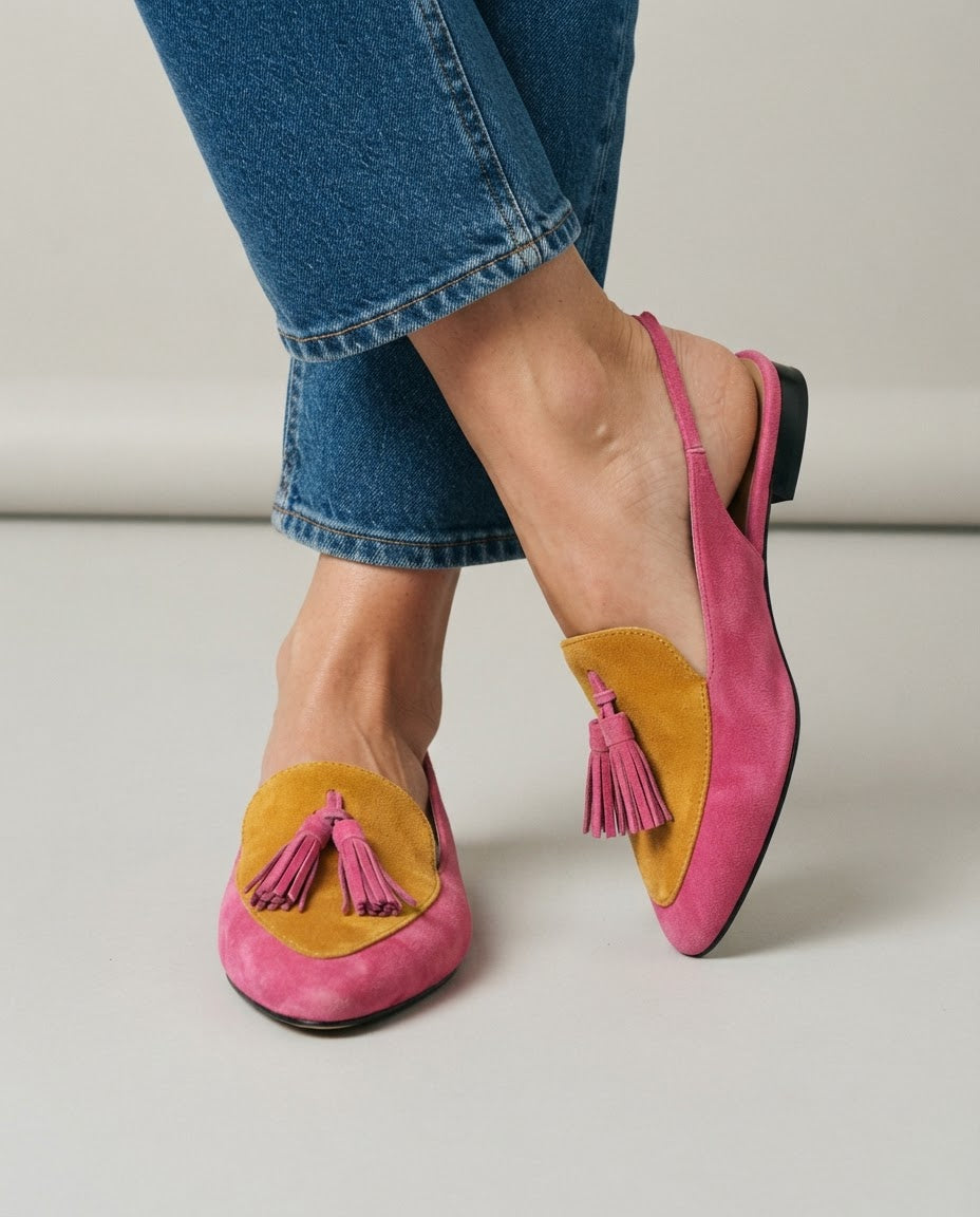 Slingback Elena — Φούξια και Μουσταρδί