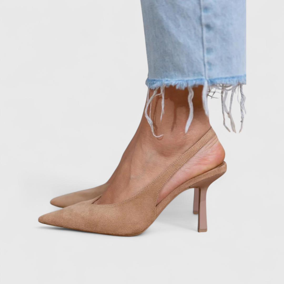 Leonor™ | Σανδάλι Slingback με Λεπτό Τακούνι και Ακίδα